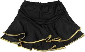 img 3 attached to Daydance Ballroom Practice Shorts Red Black Sports & Fitness for Other Sports
