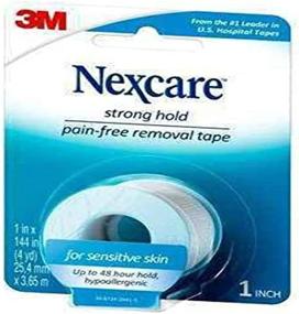 img 4 attached to 🩹 Nexcare Strong Hold Tape: Easy Removal, Tear Resistant - 6 Pack 1-inch X 4 Yard Roll