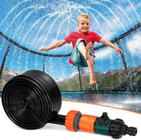 img 4 attached to 🎢 Enhance Summer Fun with TOYANDONA 10m Trampoline Sprinkler - Exciting Outdoor Water Park Sprayer!