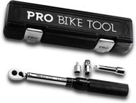 🚴 pro bike tool 3/8 inch drive click torque wrench set - complete bicycle maintenance kit for road & mountain bikes, motorcycle multitool with 10-60 nm range - includes 1/2" & 1/4" adapters, extension bar & storage box logo