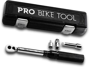 img 4 attached to 🚴 PRO BIKE TOOL 3/8 Inch Drive Click Torque Wrench Set - Complete Bicycle Maintenance Kit for Road & Mountain Bikes, Motorcycle Multitool with 10-60 Nm Range - Includes 1/2" & 1/4" Adapters, Extension Bar & Storage Box