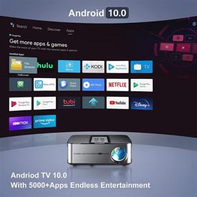 img 3 attached to 🎥 Artlii Play3: Умный проектор с поддержкой 4k и нативным 1080P, 5G WiFi, Bluetooth, Android TV 10, Google Voice Assistant - Идеальный проектор для просмотра фильмов на открытом воздухе, совместимый с iOS, Android, ТВ-приставками и ноутбуками.