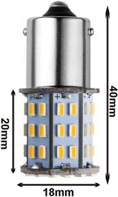 img 2 attached to Super Bright 1156 1141 1003 7506 BA15S LED Bulbs White 20-Packs - Ideal for RV, Camper, Trailer, Boat Interior
