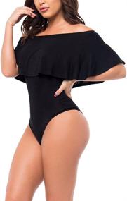 img 3 attached to Women's Clothing Antopmen Sleeveless Bodysuit Leotards for Bodysuits+