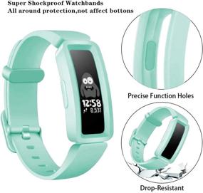 img 1 attached to 👦 SPOBIT Ремешки Fitbit Ace 2 для детей 6+ - TPU силиконовый браслет спортивный ремешок для Fitbit Inspire HR & Ace 2 - ремешки для запястья для мальчиков и девочек, совместимые аксессуары