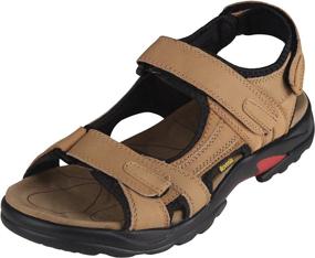 img 4 attached to ILoveSIA Athletic Outdoor Leather Sandals Men's Shoes