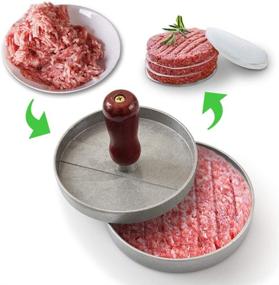 img 2 attached to 🍔 Cozihom Burger Press and Patty Papers Set: Non-Stick Grill Press Mold with 120 Pcs Wax Patty Paper Sheets for Perfect Homemade Burgers