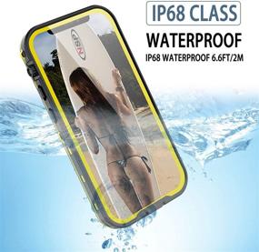 img 3 attached to 📱 SHELLBOX Waterproof Case for iPhone 12 Mini (Yellow) - Built-in Screen Protector, Full-Body Clear Underwater Cover, Shockproof Design (5.4 inch)