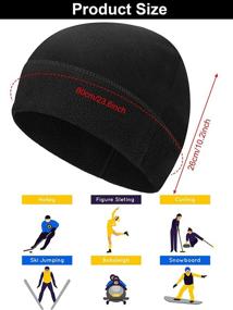 img 2 attached to 🧣 Warm and Windproof Winter Skull Cap: Soft Polar Fleece Beanie Hat for Men and Women, Perfect for Skiing and Outdoor Activities