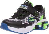 skechers boys little black sneaker: durable and stylish footwear for active kids logo