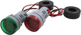 img 4 attached to High Quality mxuteuk 2pcs 22mm Red Green AC 0-100A Digital Ammeter Signal Light – Reliable Current Meter Indicator Lamp with 1 year warranty