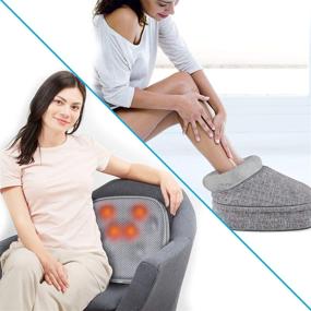 img 2 attached to Coby Shiatsu Massager with Heat - Deep Tissue Kneading Cushion Massage Pad & Foot Cover for Upper and Lower Back, Feet - 3D Rolling Balls & Infrared Heat for Targeted Full Body Pain Relief