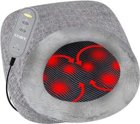 img 4 attached to Coby Shiatsu Massager with Heat - Deep Tissue Kneading Cushion Massage Pad & Foot Cover for Upper and Lower Back, Feet - 3D Rolling Balls & Infrared Heat for Targeted Full Body Pain Relief