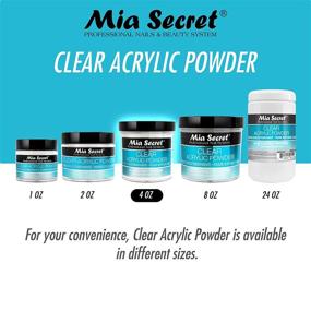 img 1 attached to 💅 Mia Secret Clear Acrylic Powder for Professional Acrylic Nail System - 4 oz.