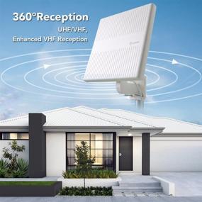 img 3 attached to 📺 ANTOP Outdoor TV Antenna: 360° Омнидирекциональная HDTV + Фильтр 4G LTE и Смартпасс Усилитель - 4K 1080P VHF UHF Телеканалы для использования в помещении, на улице, на автодоме, на чердаке и на всех старых телевизорах (AT-413B)