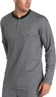 👕 nautica herringbone long sleeve henley sleep shirt for men - clothing logo