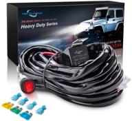 mictuning hd 14awg 300w led light bar wiring harness with 40amp relay, waterproof switch, and on-off function - 2lead logo