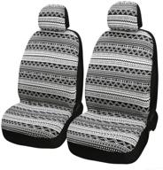 🚗 autojing baja car seat covers - front seat only, universal fit blanket cloth for suvs, trucks, vans, black (front-04) logo