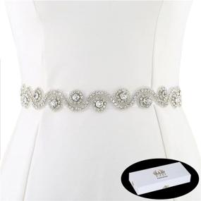 img 4 attached to 💎 Sparkling Rhinestone Wedding Applique: FANGZHIDI Women's Accessories