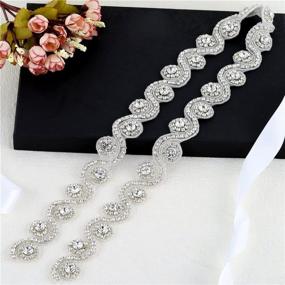 img 1 attached to 💎 Sparkling Rhinestone Wedding Applique: FANGZHIDI Women's Accessories