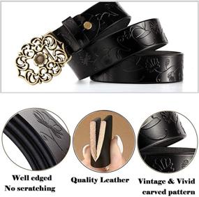 img 1 attached to 👗 Stylish Leather Women's Vintage Genuine ALAIX Accessories for Belts - A Classic Addition to Your Wardrobe