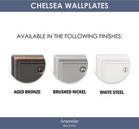 img 1 attached to 🔳 Amerelle 149BDB Chelsea Wallplate: 1 Blank, Steel, Aged Bronze - Top-Performing 1-Pack Solution