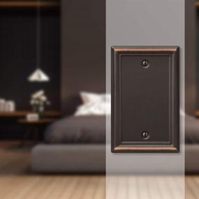 img 2 attached to 🔳 Amerelle 149BDB Chelsea Wallplate: 1 Blank, Steel, Aged Bronze - Top-Performing 1-Pack Solution