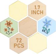 🔲 72-piece set of plydolex hexagon diy wood ornaments for crafts - 1.7x2 inch blank wooden ornament, perfect for wood craft supplies and projects logo