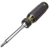 ✨ klein tools 32305 multi-bit ratcheting screwdriver: 15-in-1 tool with versatile phillips, slotted, square, torx, and combo bits + 1/4-inch nut driver - premium quality and functionality logo