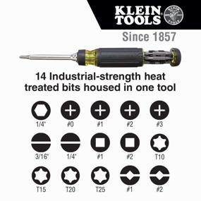 img 2 attached to ✨ Klein Tools 32305 Multi-bit Ratcheting Screwdriver: 15-in-1 Tool with Versatile Phillips, Slotted, Square, Torx, and Combo Bits + 1/4-Inch Nut Driver - Premium Quality and Functionality