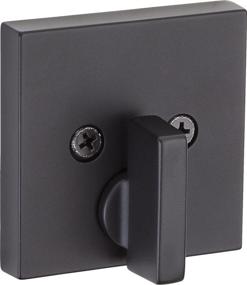 img 2 attached to 🚪 Kwikset 258 Uptown Door Deadbolt, Square Contemporary Low Profile SmartKey Deadbolt, Keyed One Side, Matte Black Finish