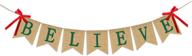 believe burlap banner christmas decoration logo