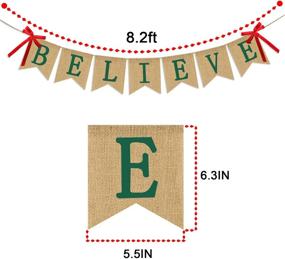 img 1 attached to Believe Burlap Banner Christmas Decoration