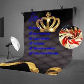 img 1 attached to 📷 LYLYCTY 5x7ft Bling Crown Grey Sofa Photography Backdrop - Crown Theme Background for Studios with Props LYGE813