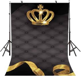 img 4 attached to 📷 LYLYCTY 5x7ft Bling Crown Grey Sofa Photography Backdrop - Crown Theme Background for Studios with Props LYGE813