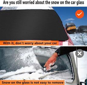 img 2 attached to Enhanced Car Windshield Snow Cover with Mirror Cover – Ultimate 3-Layer Wind & Dust Protection for Cars and SUVs (75x52inch)
