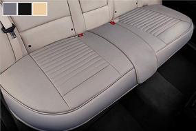 img 4 attached to 🚗 Protect Your Car's Back Seat in Style and Comfort with Big Ant Back Seat Covers - Gray PU Leather Separated Seat Cover for Most Cars, SUVs, and Vehicles