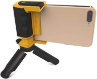 📸 adonit yellow photogrip: stabilizer hand grip phone holder with bluetooth remote shutter, mini tripod, travel bag, mini stylus kits for iphone, android, samsung, lg, google pixel, htc, smart phone logo