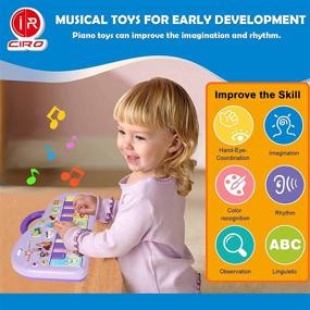 img 3 attached to 🎹 Interactive Baby Piano: CIRO Baby Toys for 6 to 12 Months, Play to Learn with Music, Early Learning Educational Pretend Keyboards for Toddler Boys and Girls