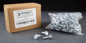 img 1 attached to 🔩 Donkey Auto Products License Plate Screws - #14 x 0.75" Slotted Hex Head - American - 100 per Box