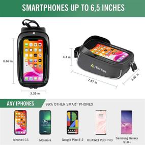 img 2 attached to 🚲 Hikenture Bike Frame Bag Phone Holder - Waterproof Bicycle Phone Mount Top Tube Front Storage Case - 6.5" Touch Screen Large Cycling Handlebar Pack for iPhone 11 Pro Plus XS Max Samsung Galaxy S20