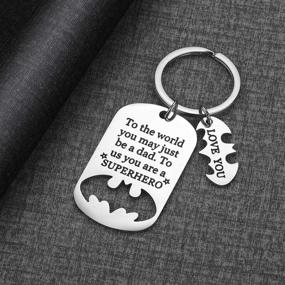 img 1 attached to Daughter Birthday Keychain Stainless Dad Mom Daughter