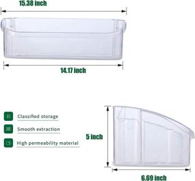 img 2 attached to 🔁 - "Upgrade to the UPGRADE 240356402: Refrigerator Door Bin Replacement, Length 15.38 inch Compatible with Frigidaire Door Shelf and top 2 shelves on Refrigerator side