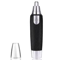 🚿 waterproof ear and nose hair trimmer clipper - eyebrow shaver groomer cleaner unisex, dual edge blades for easy cleansing, battery-free operation logo