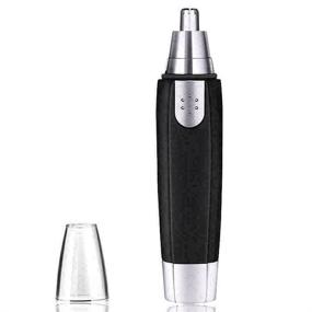 img 4 attached to 🚿 Waterproof Ear and Nose Hair Trimmer Clipper - Eyebrow Shaver Groomer Cleaner Unisex, Dual Edge Blades for Easy Cleansing, Battery-Free Operation