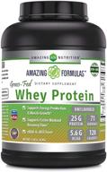 💪 high-quality grass-fed whey protein powder 5 lbs (non-gmo, gluten-free) - naturally sweetened and flavored - no rbgh & rbst hormones - promotes energy production & muscle growth (unflavored, 5 lb) logo