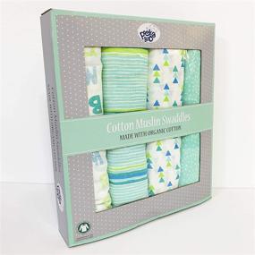 img 2 attached to 👶 Peekaboo Organic Cotton Muslin Swaddles: Premium Nursery Bedding at Kids' Home Store