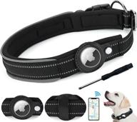 🐶 durable deyace airtag dog collar: reflective, adjustable, quick release, and padded for small, medium, and large dogs logo