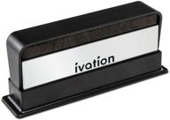 🔍 ivation vinyl record cleaning brush - 2-in-1 carbon fiber and velvet brushes with swivel cover & stand for secure storage logo