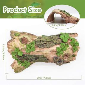 img 3 attached to 🐊 BWOGUE Reptile Habitat Décor: Log Hideouts for Lizards, Leopard Geckos, Spiders, Snakes, Fish, Shrimp, and Turtles